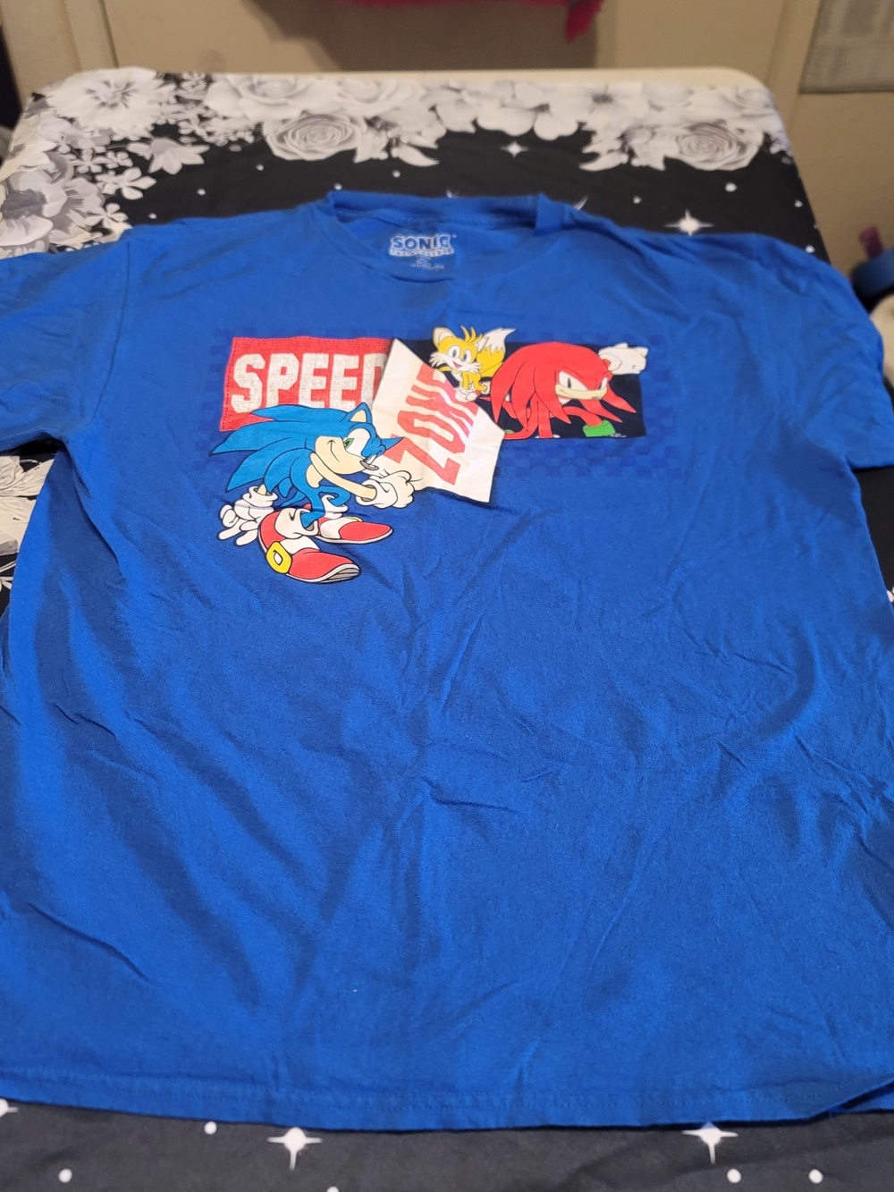 🔥3 For $20 Sonic The Hedgehog Blue Graphic Tee Boys Size XL